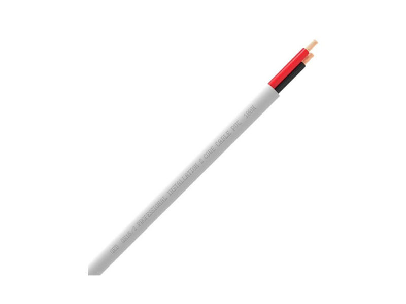 QED 2 Core PVC Speaker Cable WHITE per m