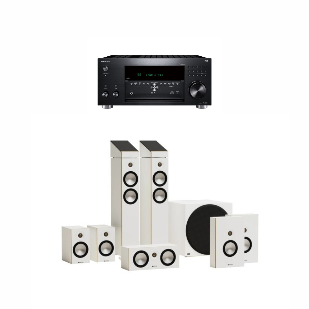 Monitor Audio - Bronze 7G 300 7.1.2 Cinema System with Onkyo TX-RZ50