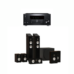 Monitor Audio - Bronze 7G 300 7.1.2 Cinema System Walnut with Onkyo TX-RZ50