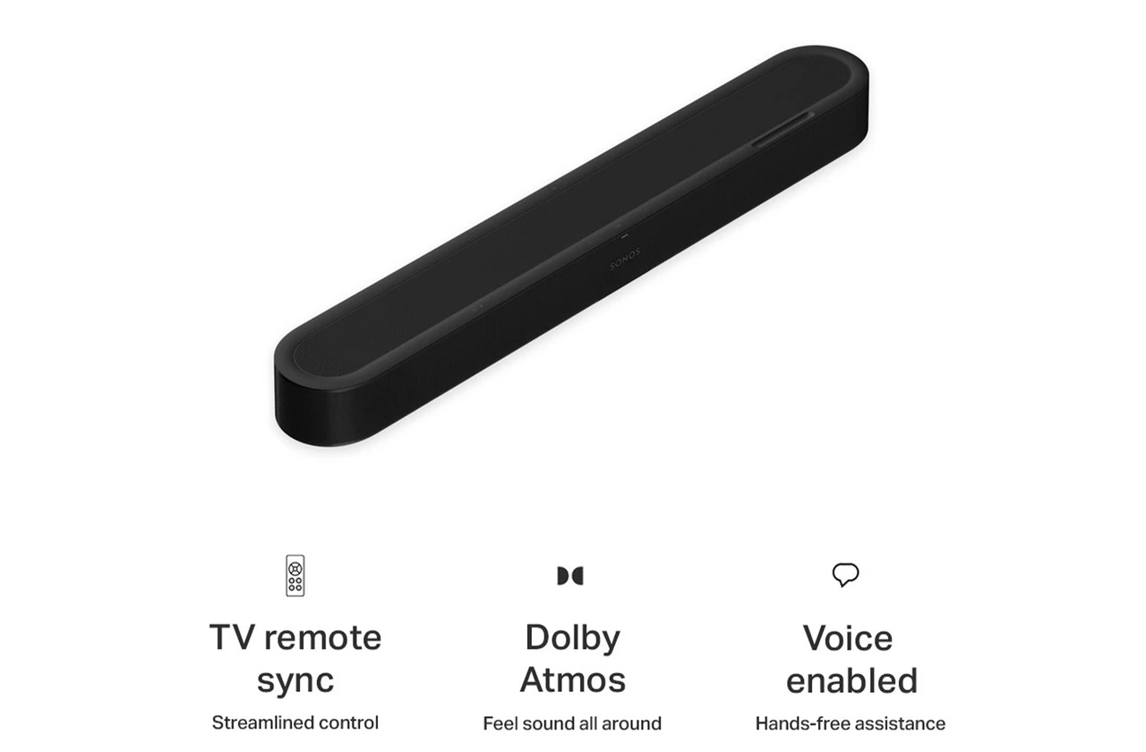 Sonos Beam G2 Soundbar in Black - Image 2